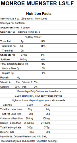 Low Sodium/ Low Fat Muenster - Brennans Market