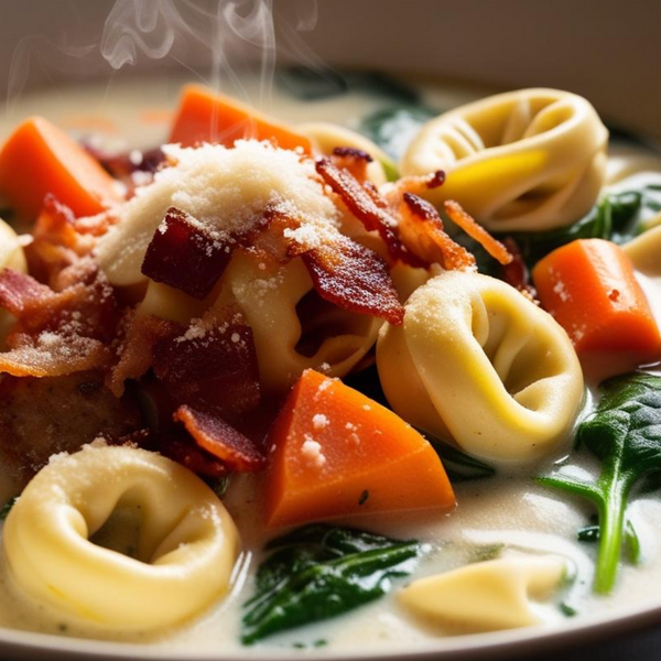 Creamy Sausage and Tortellini Soup