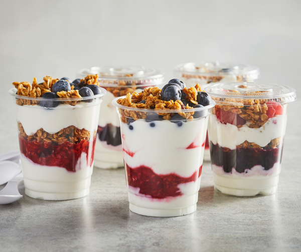 Red, White and Blue Yogurt Parfaits