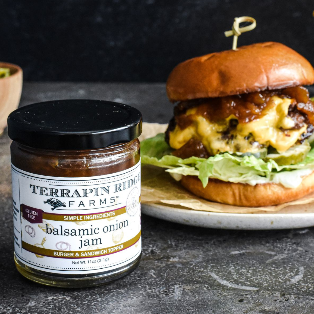 Cheeseburger with Balsamic Onion Jam Brennans Market
