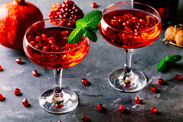 Pomegranate Champagne Cocktail