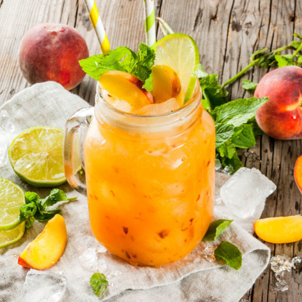 Fresh Peach Mojitos