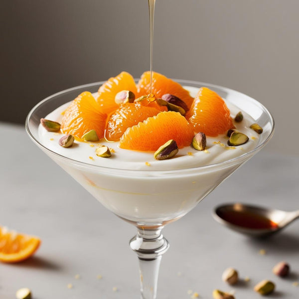 Cara Cara Oranges with Yogurt and Pistachios