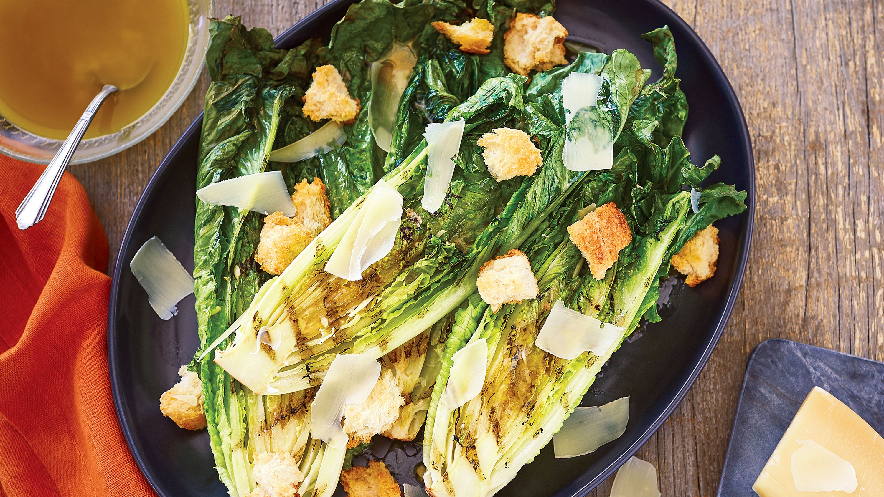 Grilled Romaine with Lemon-Parmesan Vinaigrette - Brennans Market